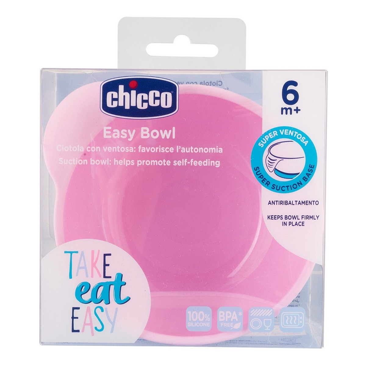 Chicco Miseczka silikonowa z przyssawką 6m+ różowa