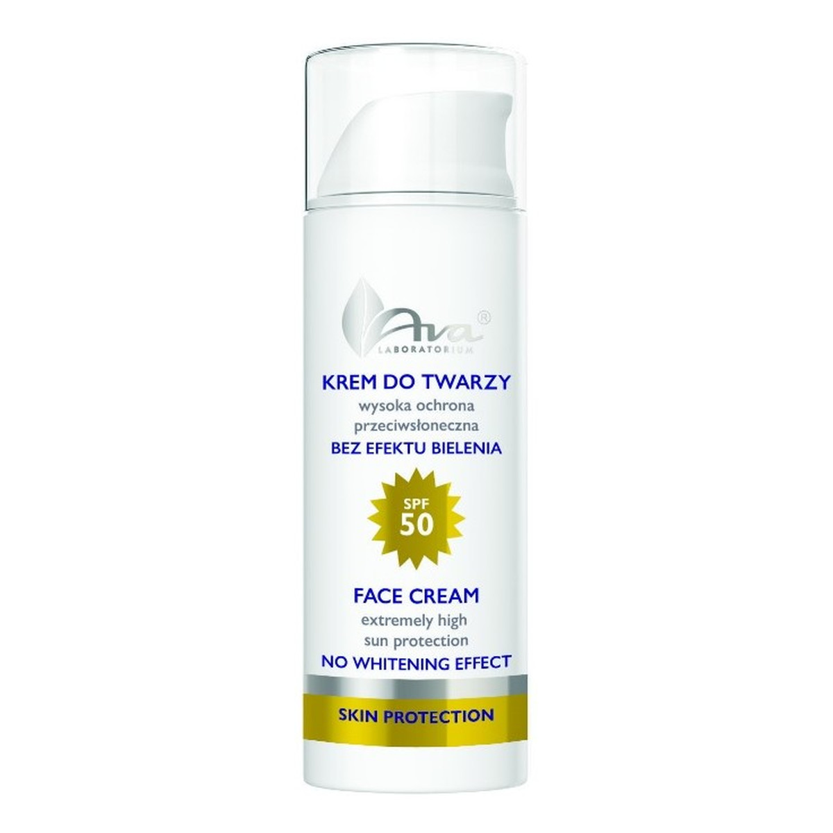 Ava Laboratorium Krem do twarzy wysoka ochrona przeciwsłoneczna SPF 50 - Bez efektu bielenia 50ml