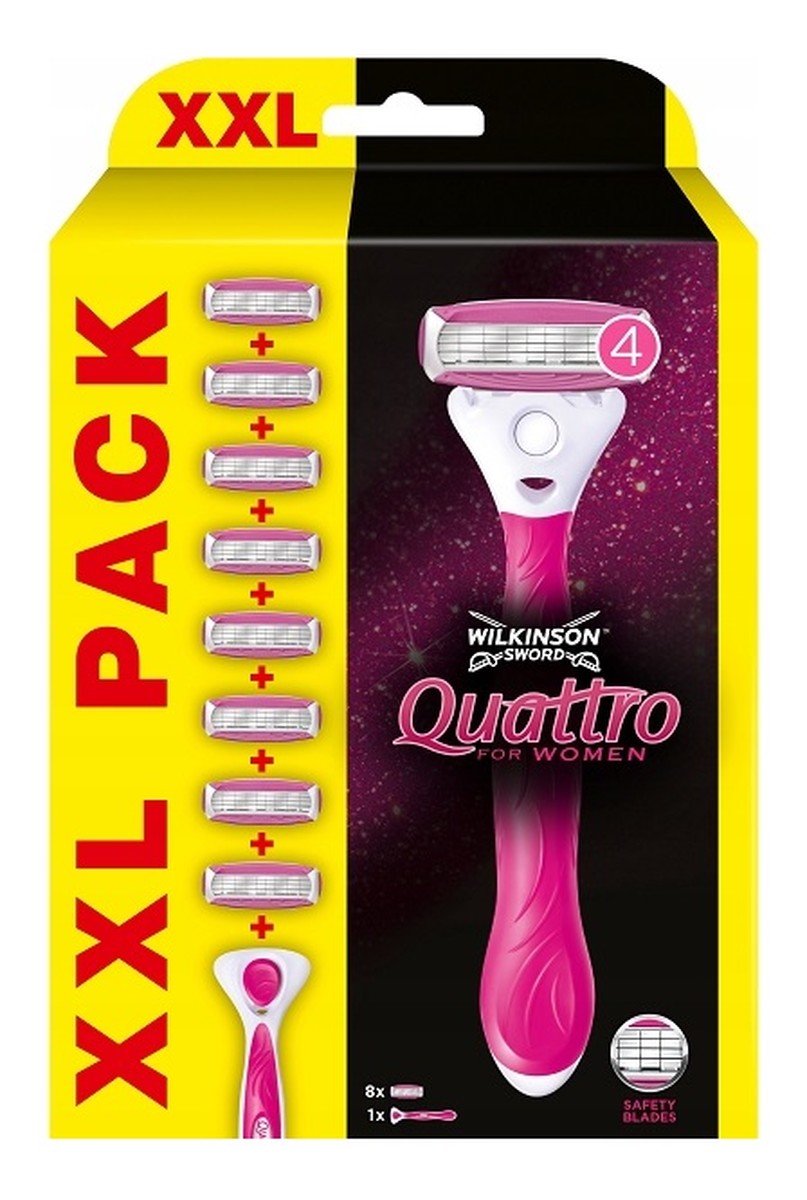 Quattro for women maszynka do golenia z wymiennymi wkładami dla kobiet + 8 wkładów