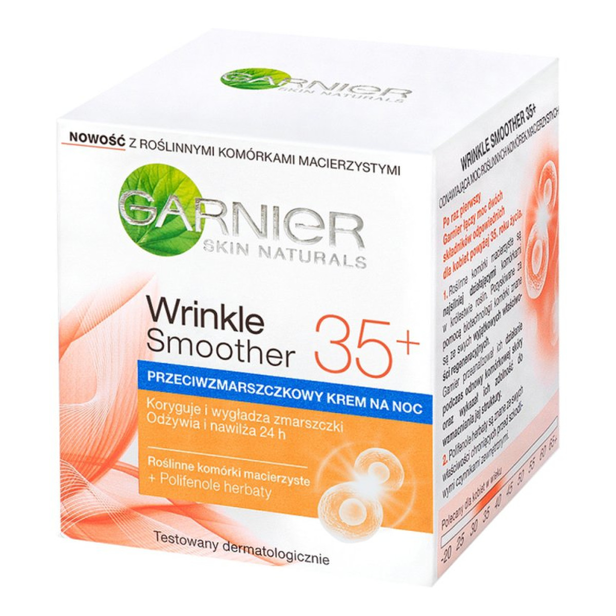 Garnier Skin Naturals Wrinkle Smoother Krem na noc przeciwzmarszczkowy 35+ 50ml