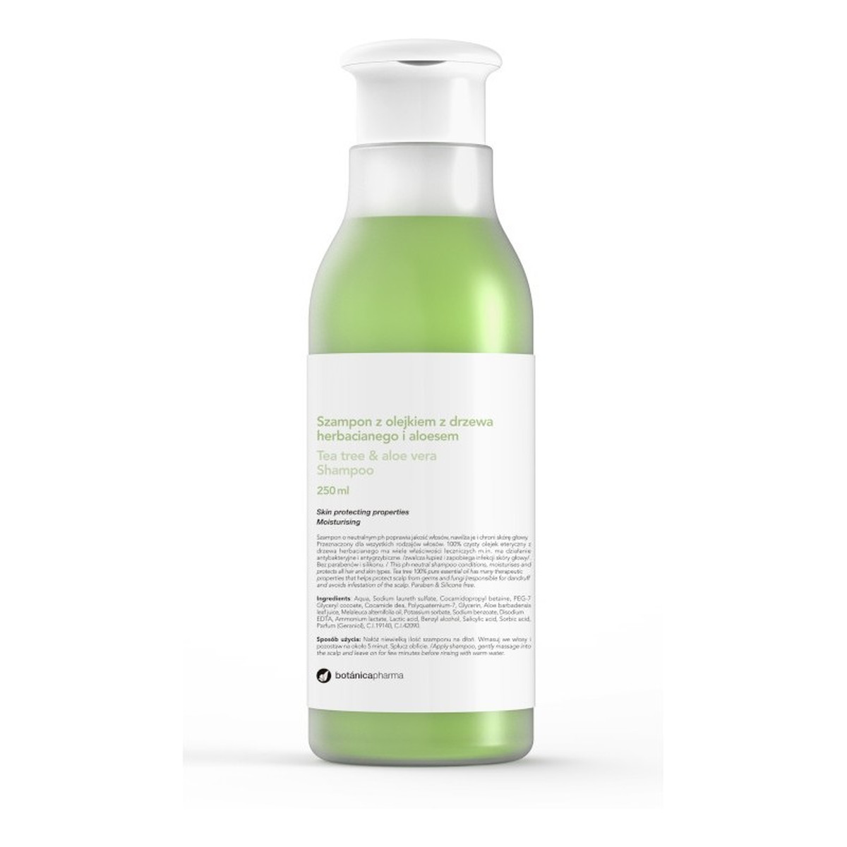 Botanicapharma Tea Tree & Aloe Vera Shampoo szampon z olejkiem z drzewa herbacianego i aloesem 250ml