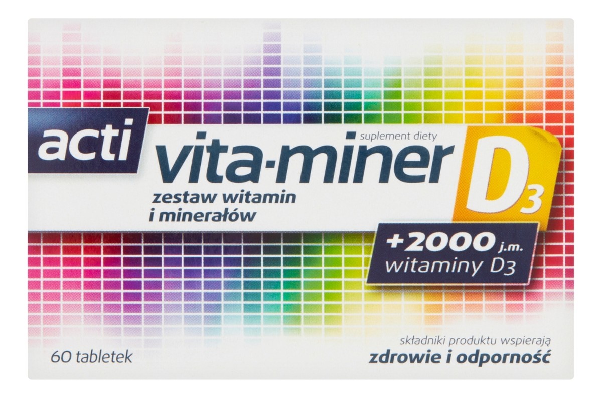 Zestaw witamin i minerałów suplement diety 60 tabletek