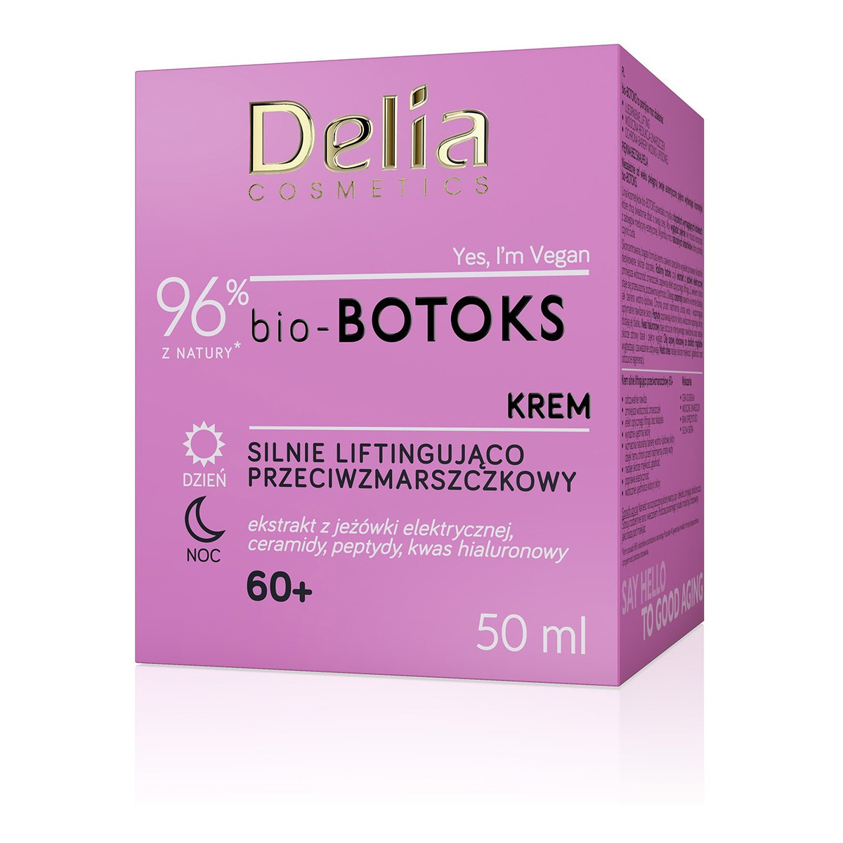 Delia Cosmetics bio-botoks Krem silnie liftingująco przeciwzmarszczkowy 60+ na dzień i noc 50ml