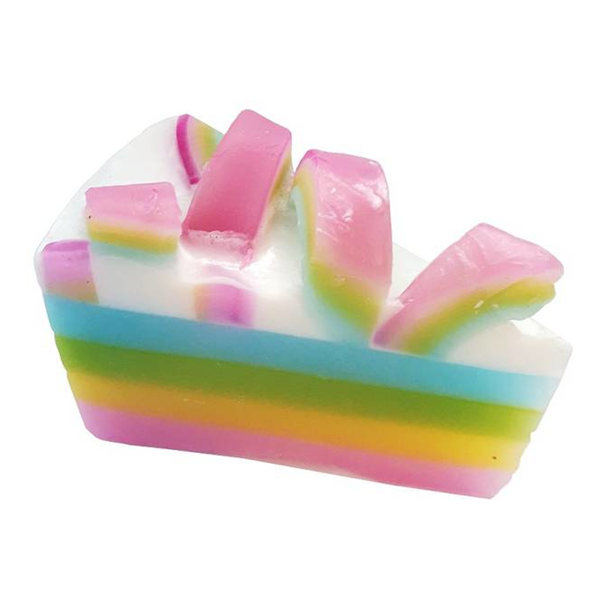 Bomb Cosmetics Raspberry Rainbow Soap Cake Mydło glicerynowe 140g