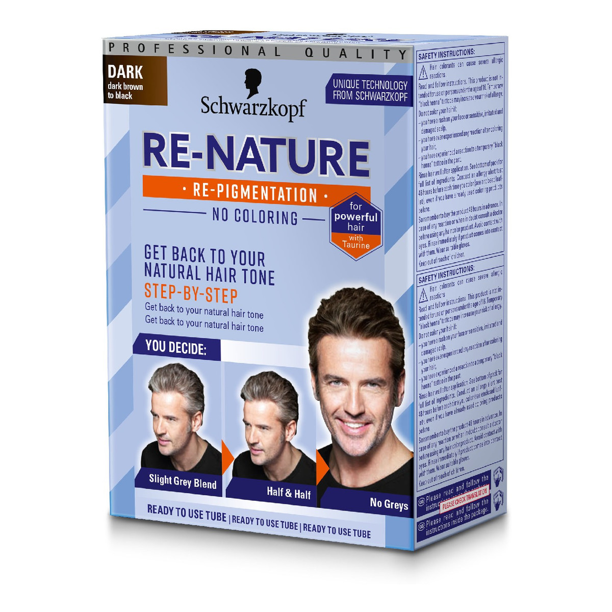 Schwarzkopf Men Re-Nature Odsiwiacz do włosów Dark