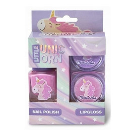 Little Unicorn Mini Set Trio lakier do paznokci Różowy + balsam do ust 2x6ml 3 szt.