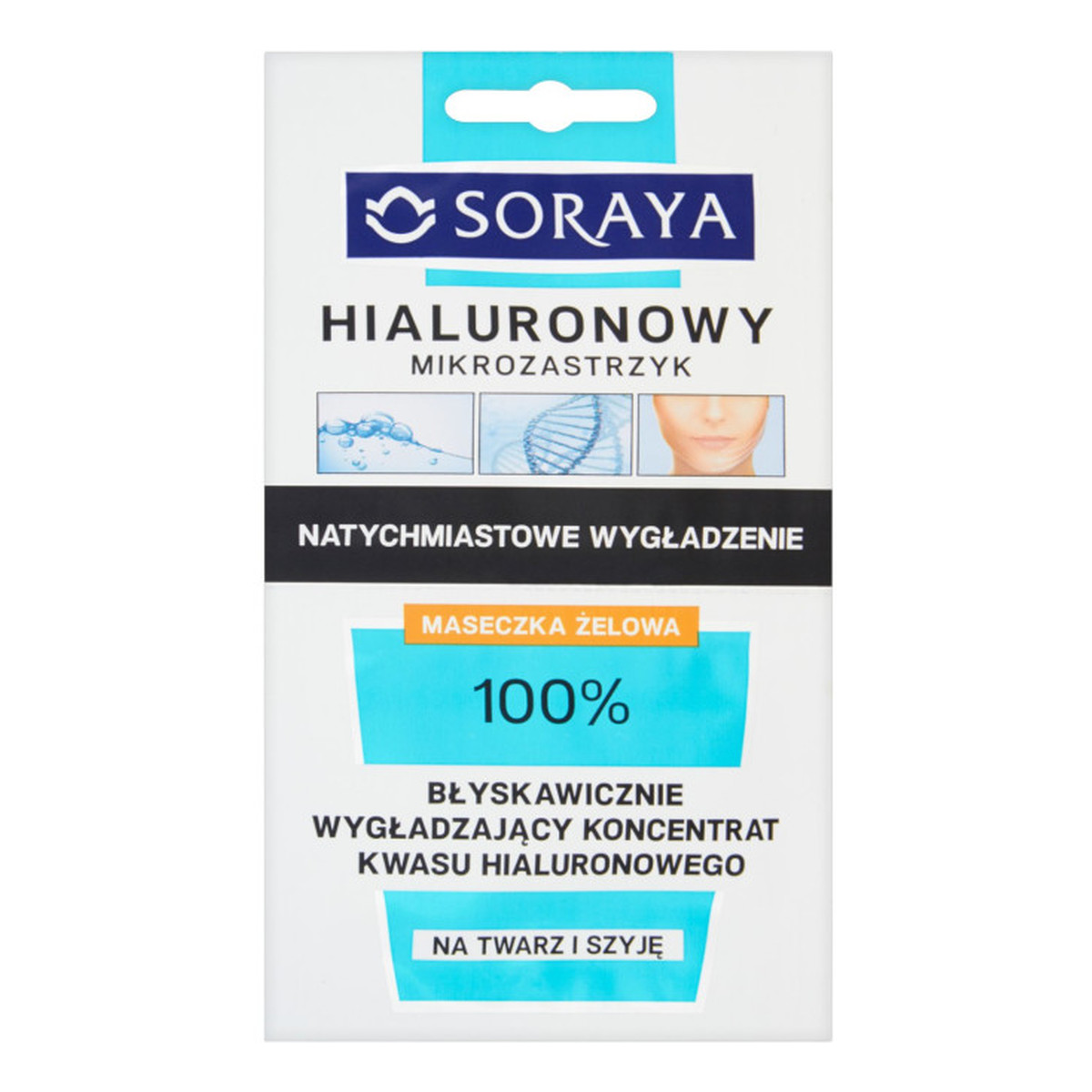 Soraya Natychmiastowe Wygładzenie Hialuronowy Mikrozastrzyk Maseczka Żelowa Przeciwzmarszczkowy Koncentrat-Serum Pod Oczy 10ml