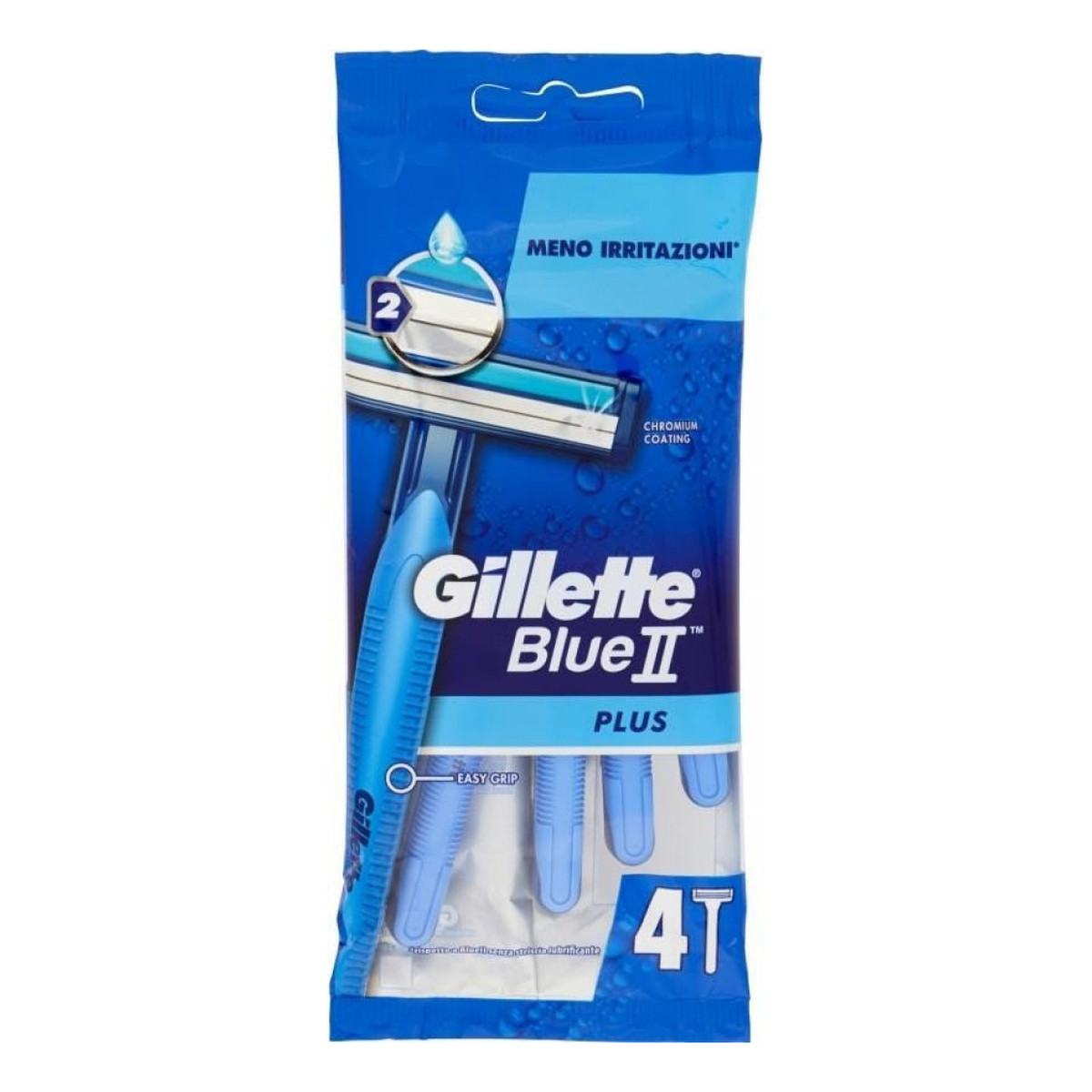 Gillette Blue II Plus Jednorazowe maszynki do golenia dla mężczyzn 4szt