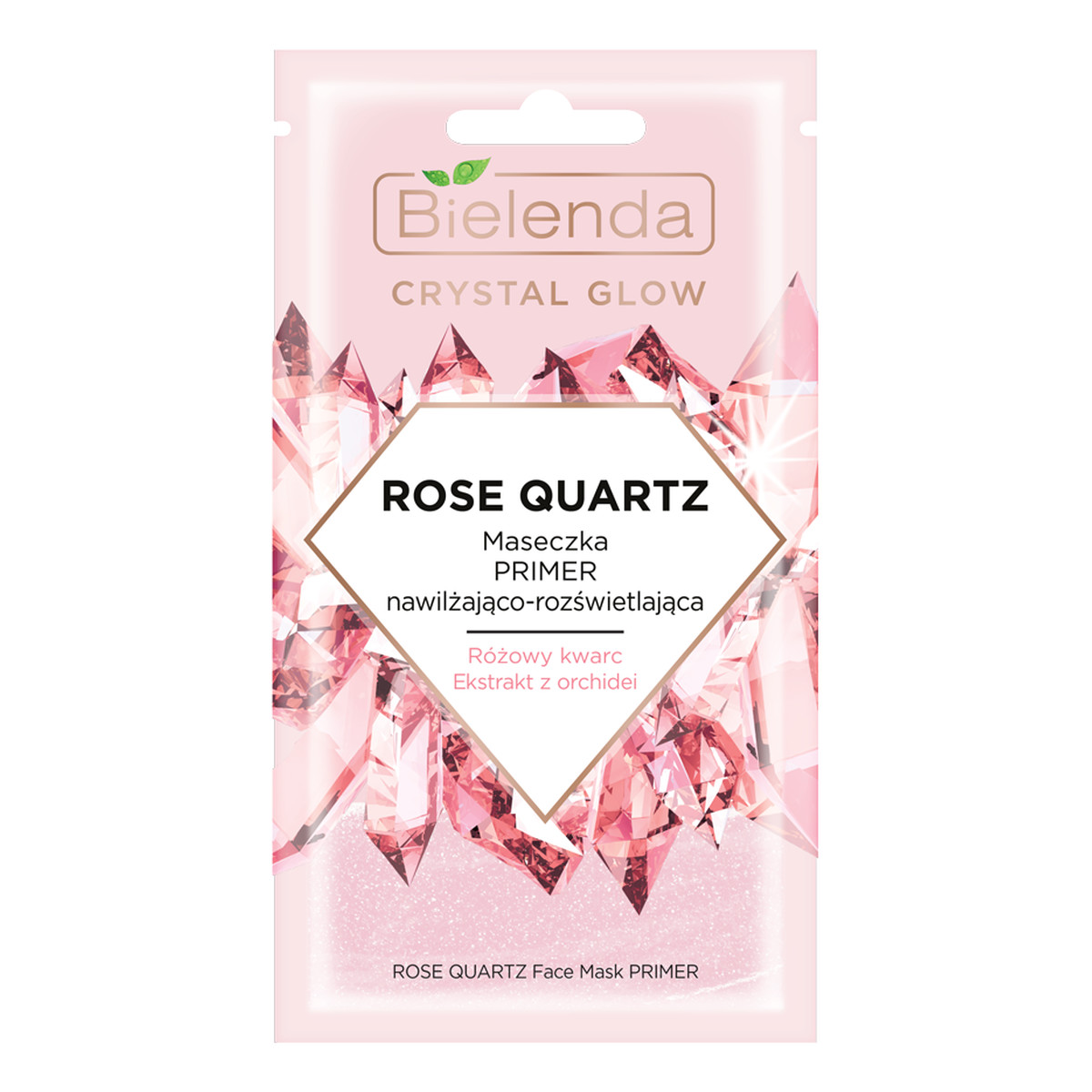 Bielenda Crystal Glow ROSE QUARTZ - MASECZKA PRIMER NAWILŻAJĄCO - ROZŚWIETLAJĄCA 8ml