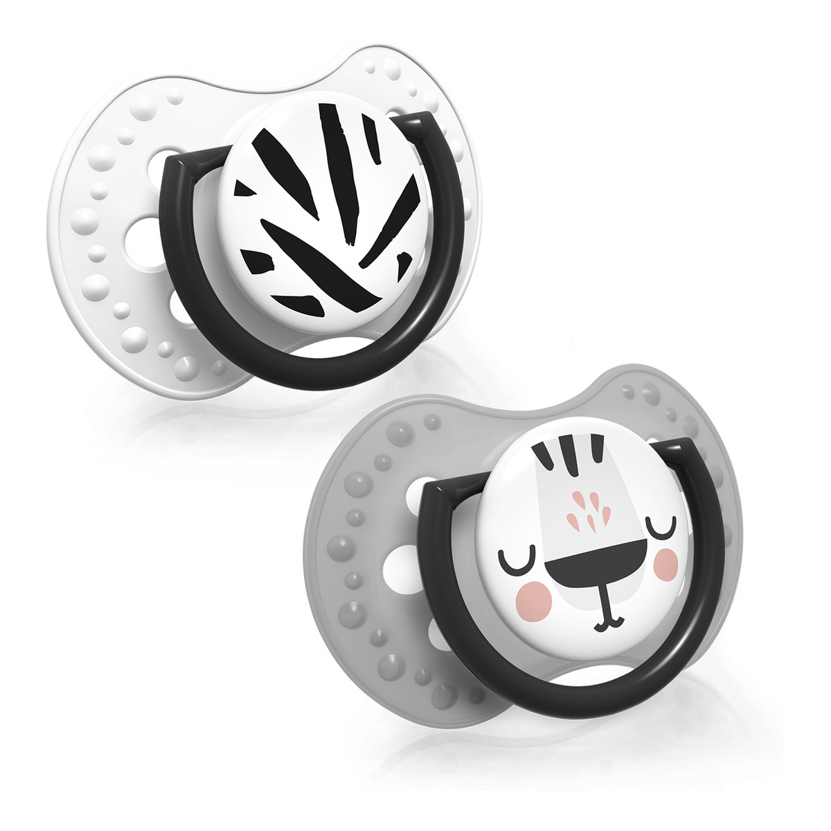 Lovi Smoczek silikonowy dynamiczny 3-6m salt&pepper 2szt