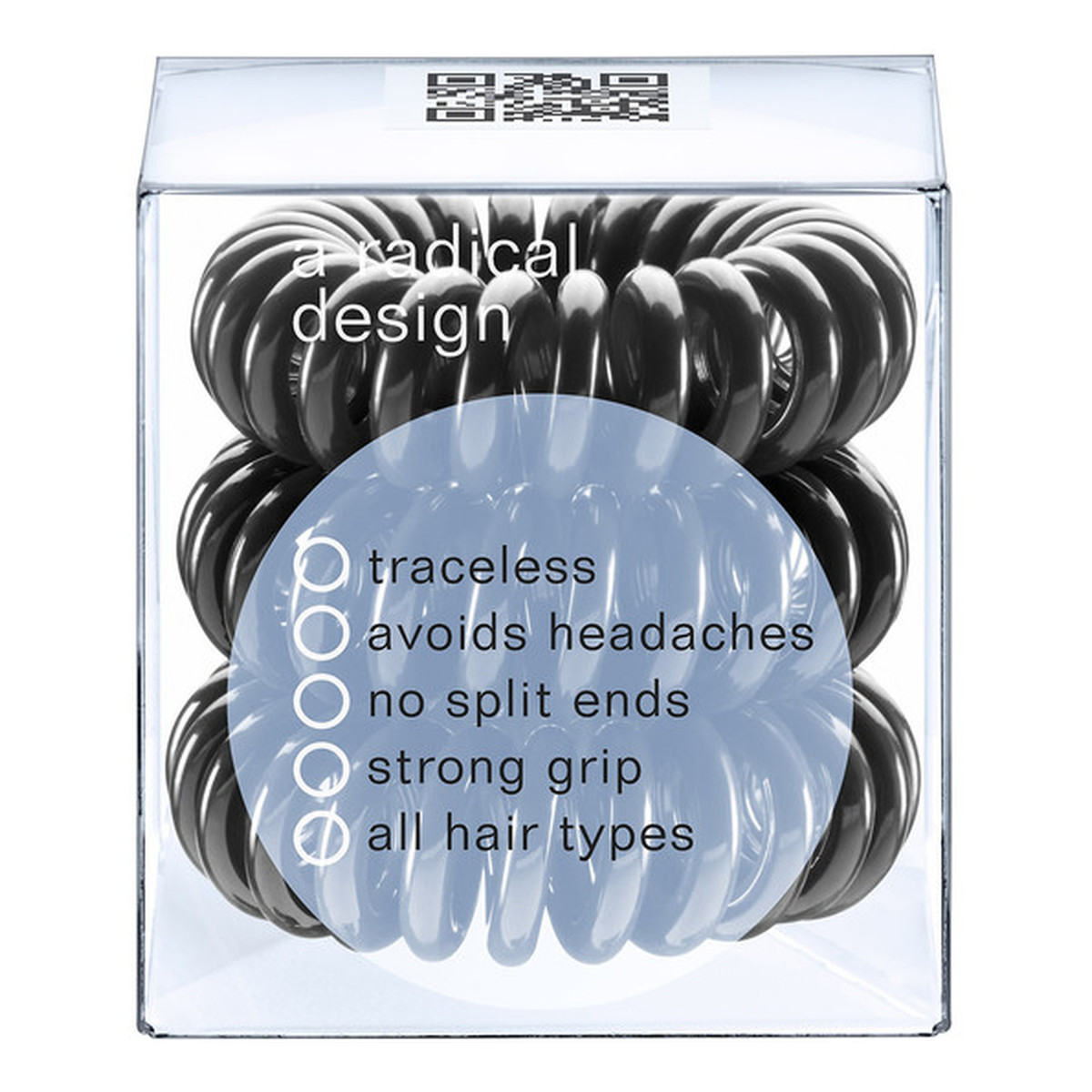 Invisibobble Czarne Gumki Do Włosów 3szt. True Black