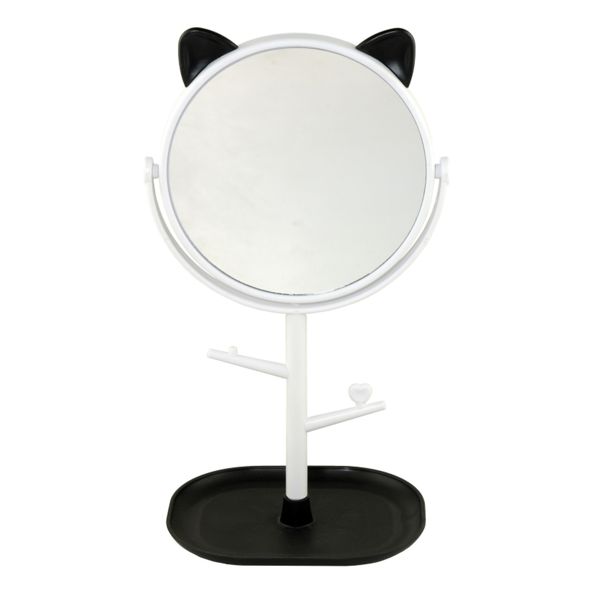 Inter-vion Lusterko kosmetyczne z podstawką i uszami 498669