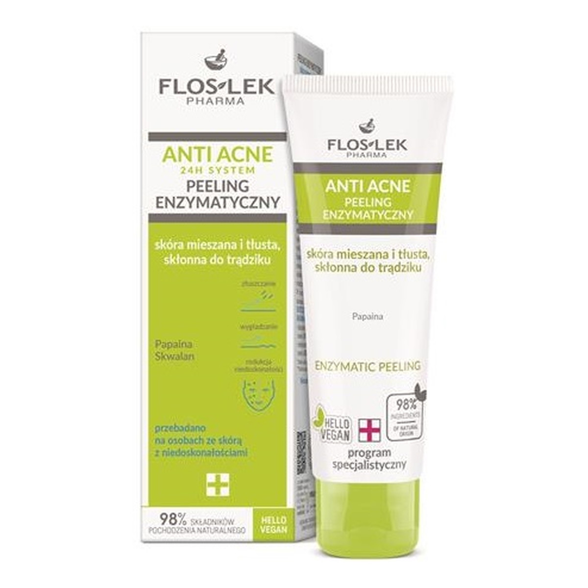 FlosLek Anti acne 24h system peeling enzymatyczny 50ml