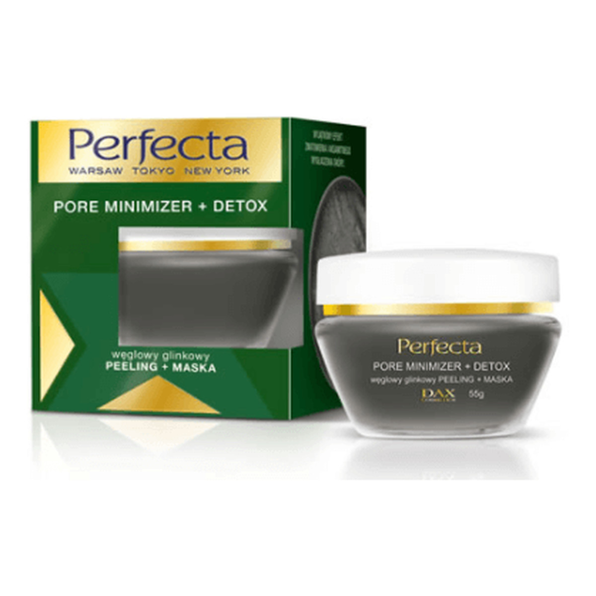 Perfecta Pore Minimizer + Detox Węglowy glinkowy peeling + maska 50ml