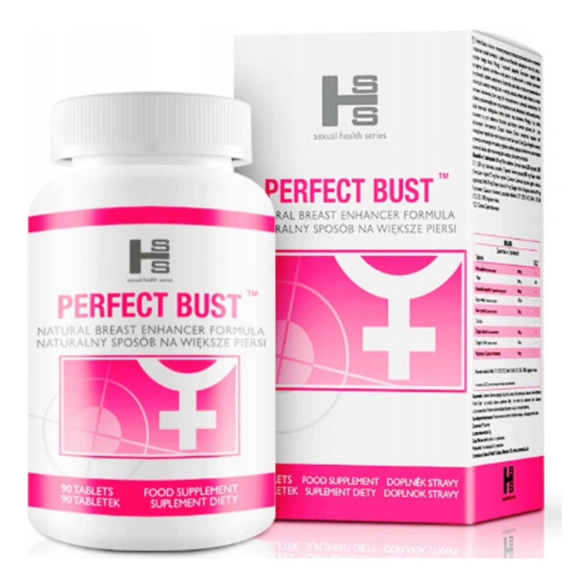 Sexual Health Series Perfect bust suplement diety naturalnie powiększający biust 90 tabletek