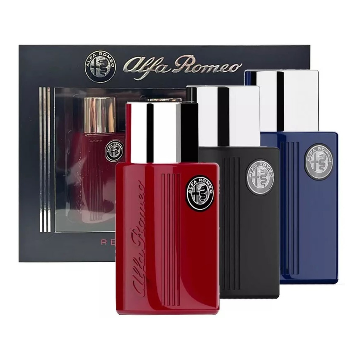 Alfa Romeo Mini Gift Set Zestaw blue woda toaletowa spray 40ml + black woda toaletowa spray 40ml + red woda toaletowa spray 40ml