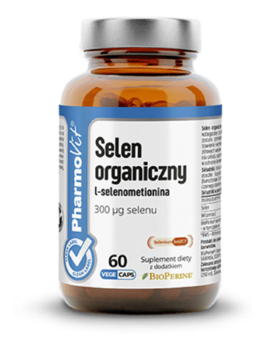 Selen organiczny l-selenometionina suplement diety 60 kapsułek
