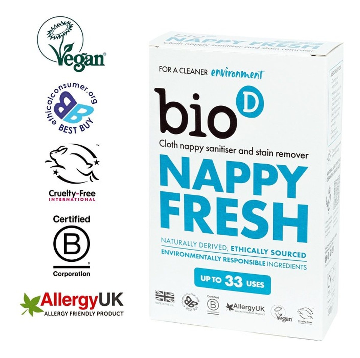 Dodatek antybakteryjny do proszku do prania pieluch 3x500g