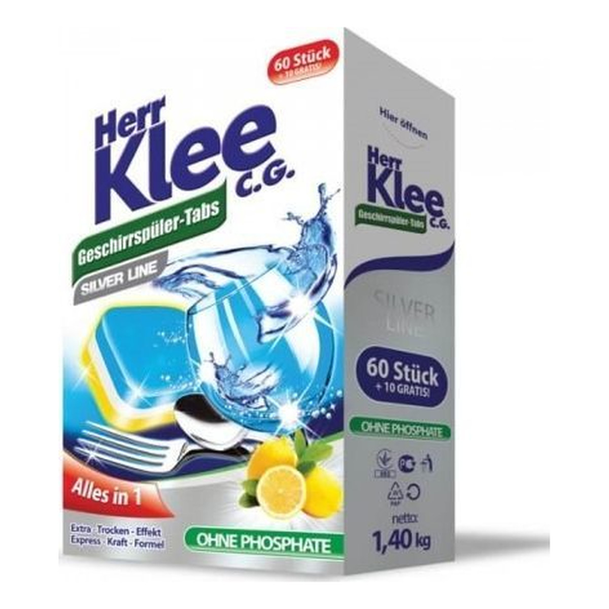 Herr Klee tabletki do zmywarki Silver Line 70 szt. ALL-IN-ONE 7w1 1400g