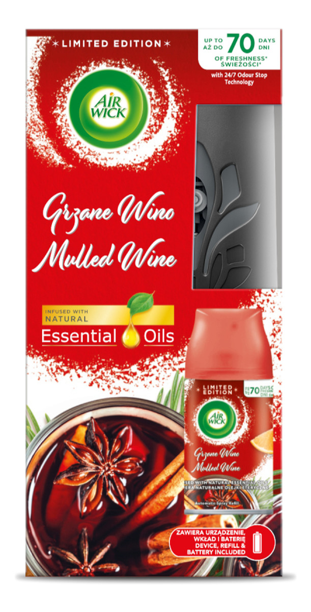 Grzane Wino automatyczny odświeżacz powietrza i wkład