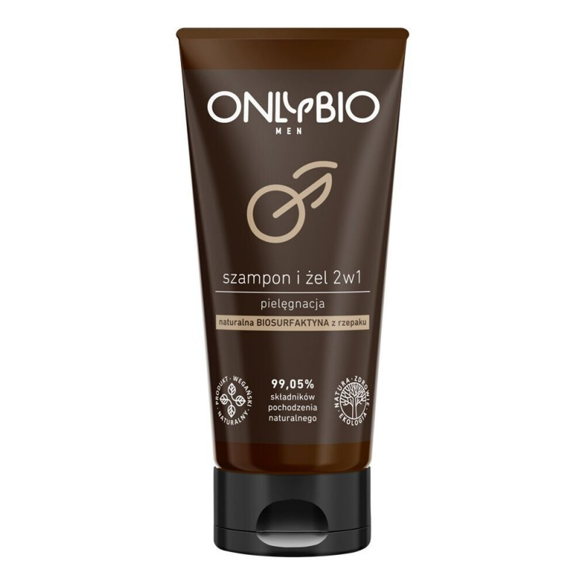 OnlyBio Men pielęgnacyjny szampon i żel 2w1 z olejem z sezamu 200ml