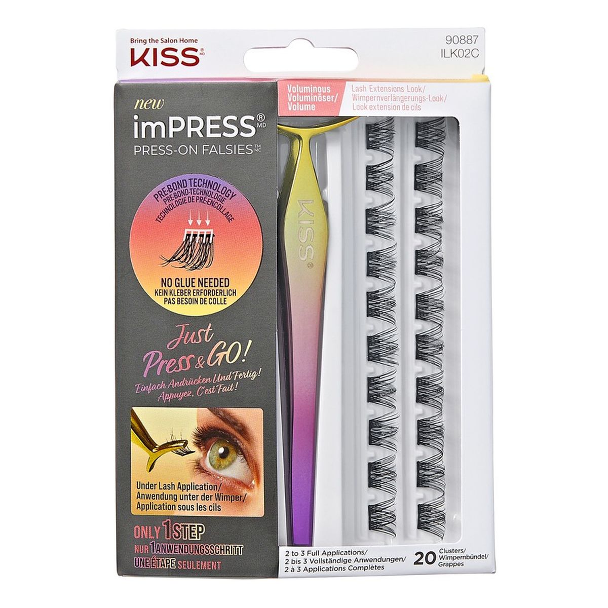 Kiss imPress Kępki sztucznych rzęs Lash Kit 02