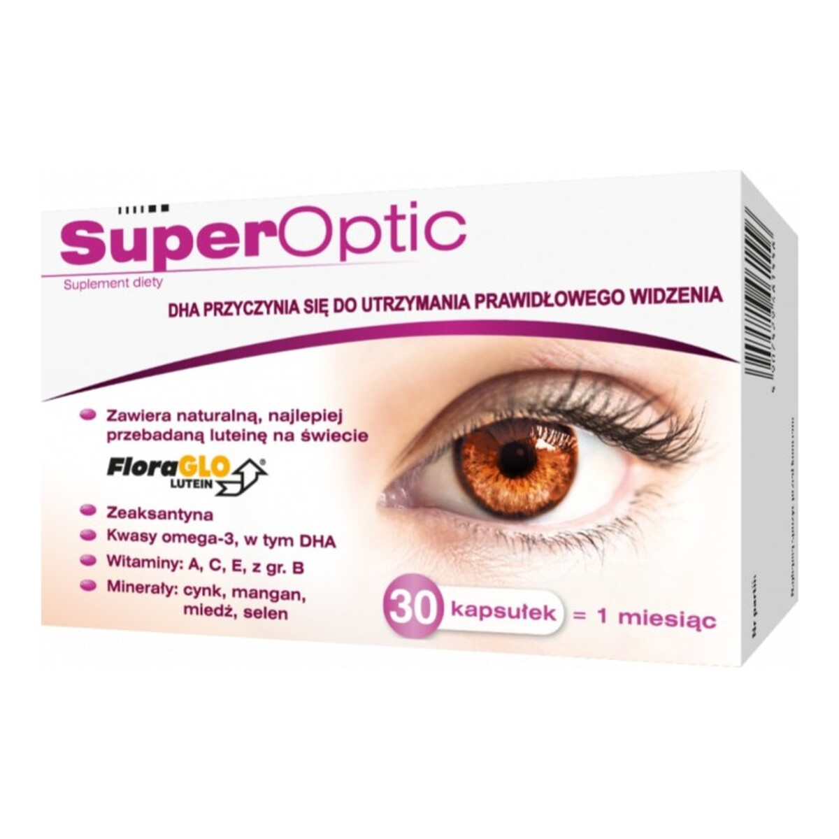 SuperOptic Suplement diety ze składnikami wspierającymi prawidłowe widzenie 30 kapsułek