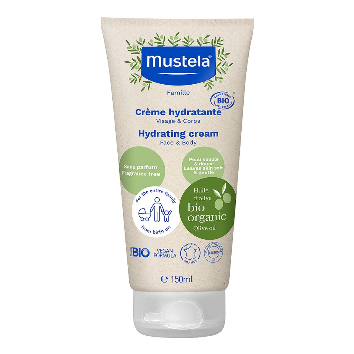 Mustela Organic Hydrating Cream organiczny Krem nawilżający 150ml