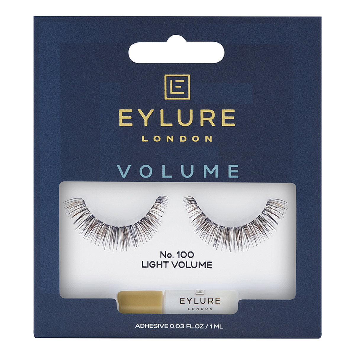 Eylure Volume lashes sztuczne rzęsy z klejem efekt pogrubienia no. 100