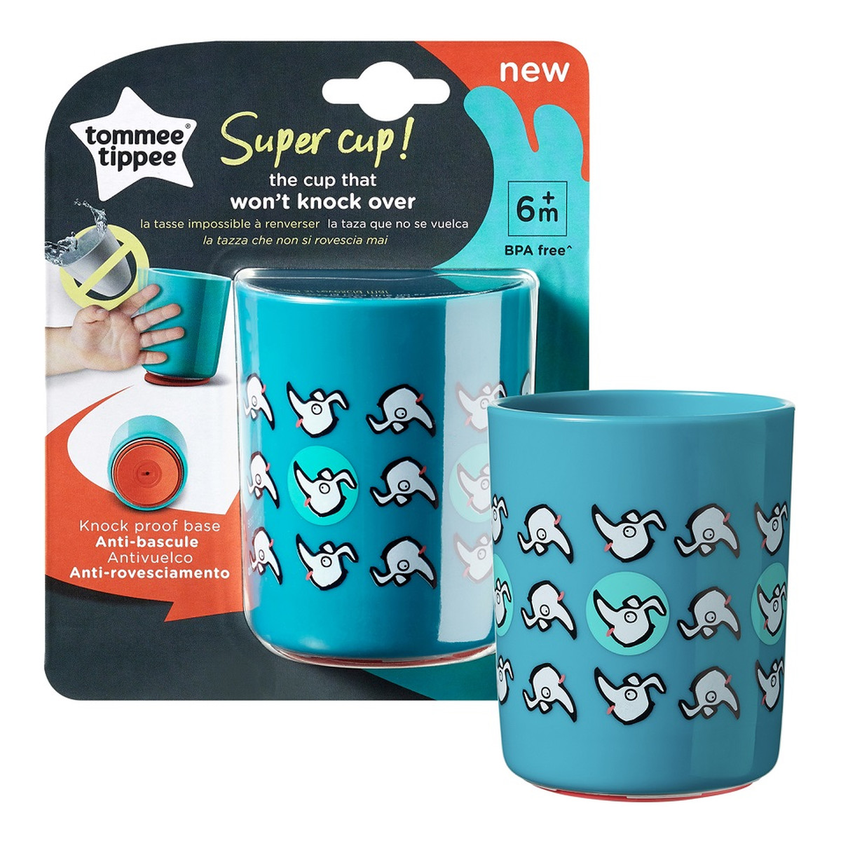 Tommee Tippee Super cup kubek z przyczepną podstawą 6m+ zielony 190ml