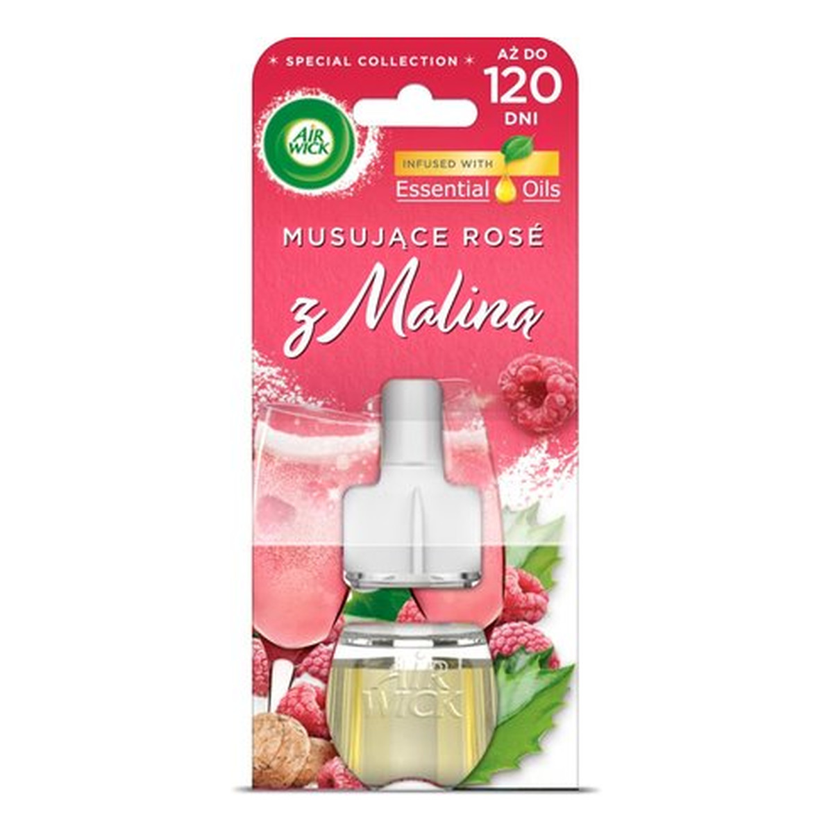 Air Wick Essential Oils Odświeżacz powietrza Róże z Maliną 19ml