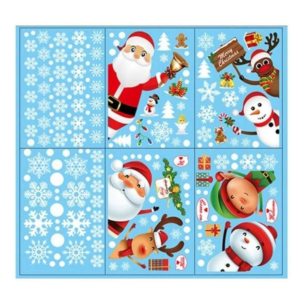 Ecarla Naklejki świąteczne na okno Boże Narodzenie