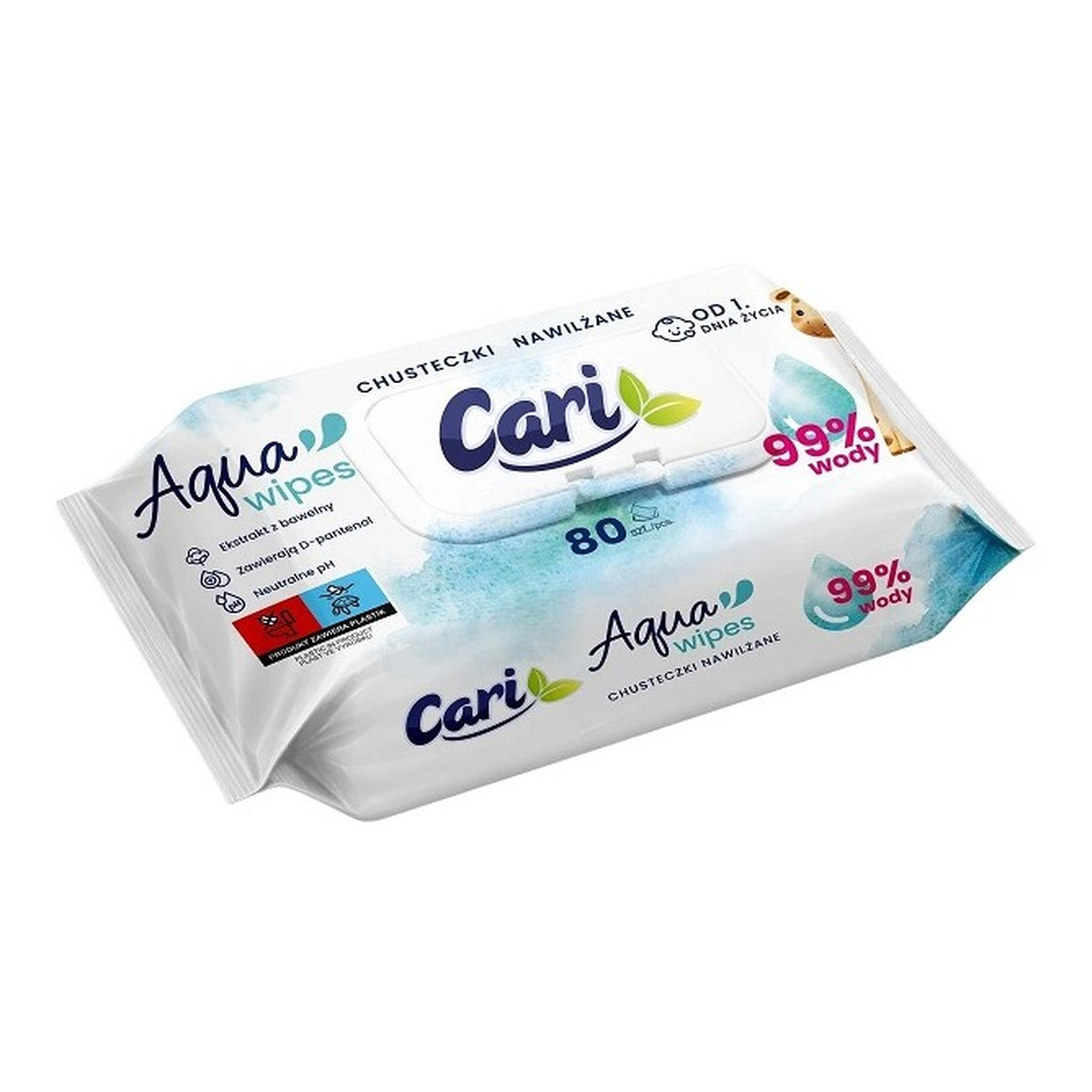 Cari Aqua Wipes Chusteczki Baby nawilżane wodne