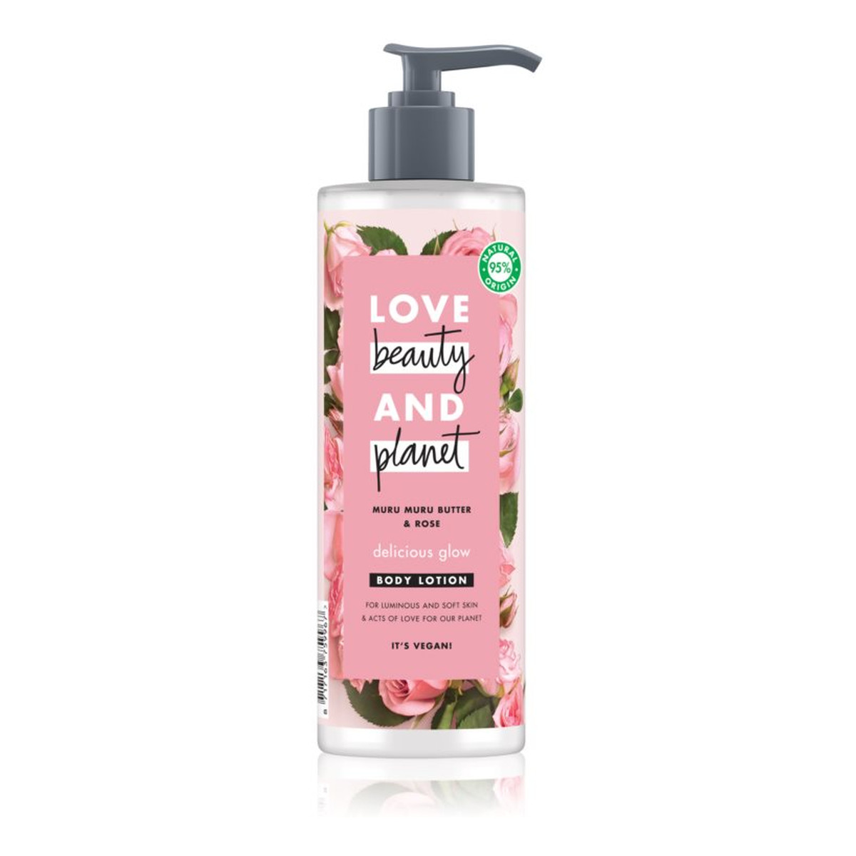 Love Beauty and Planet Muru Muru Butter & Rose Delicious Glow Body Lotion rozświetlający balsam do ciała 400ml