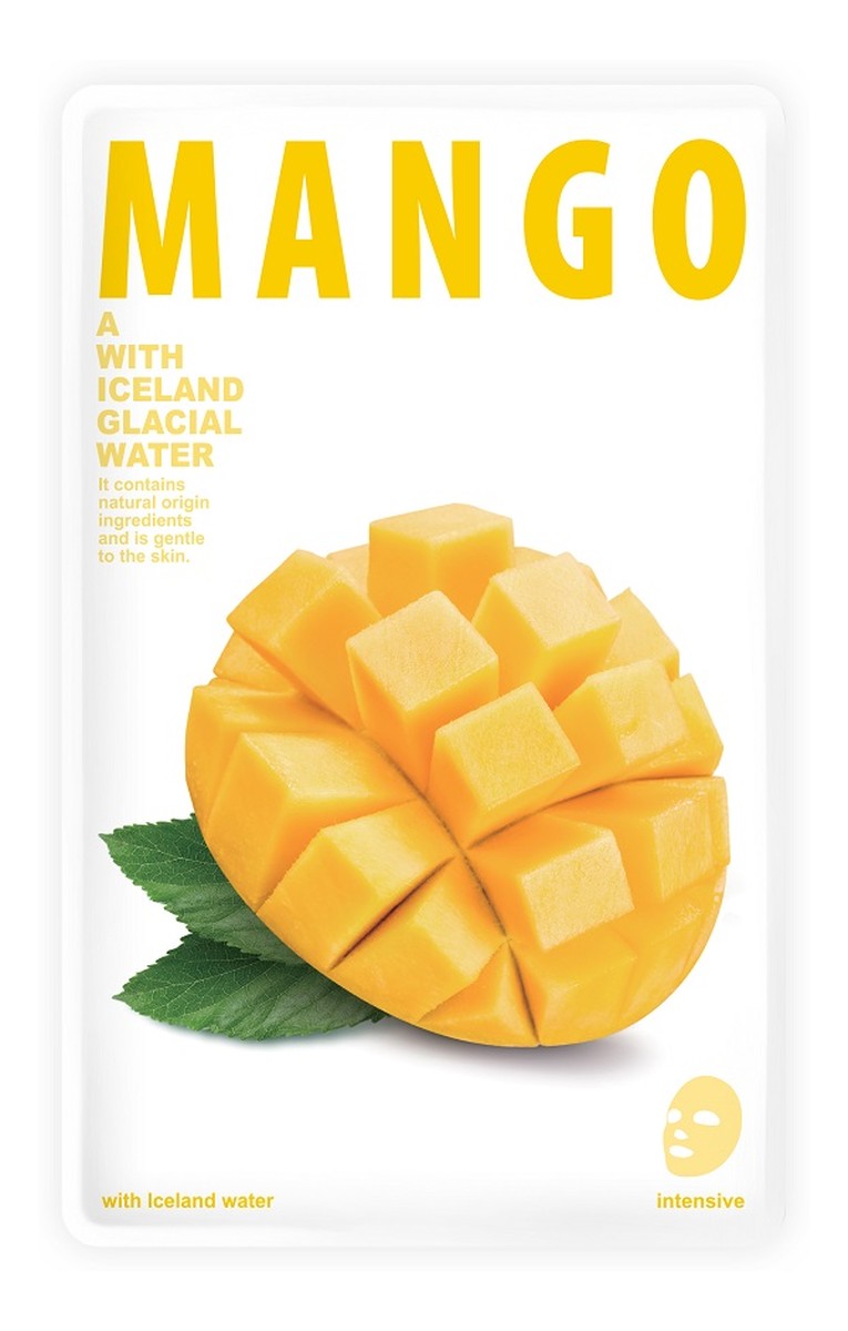 Mask A With Iceland Glacial Water odświeżająca maseczka w płacie Mango