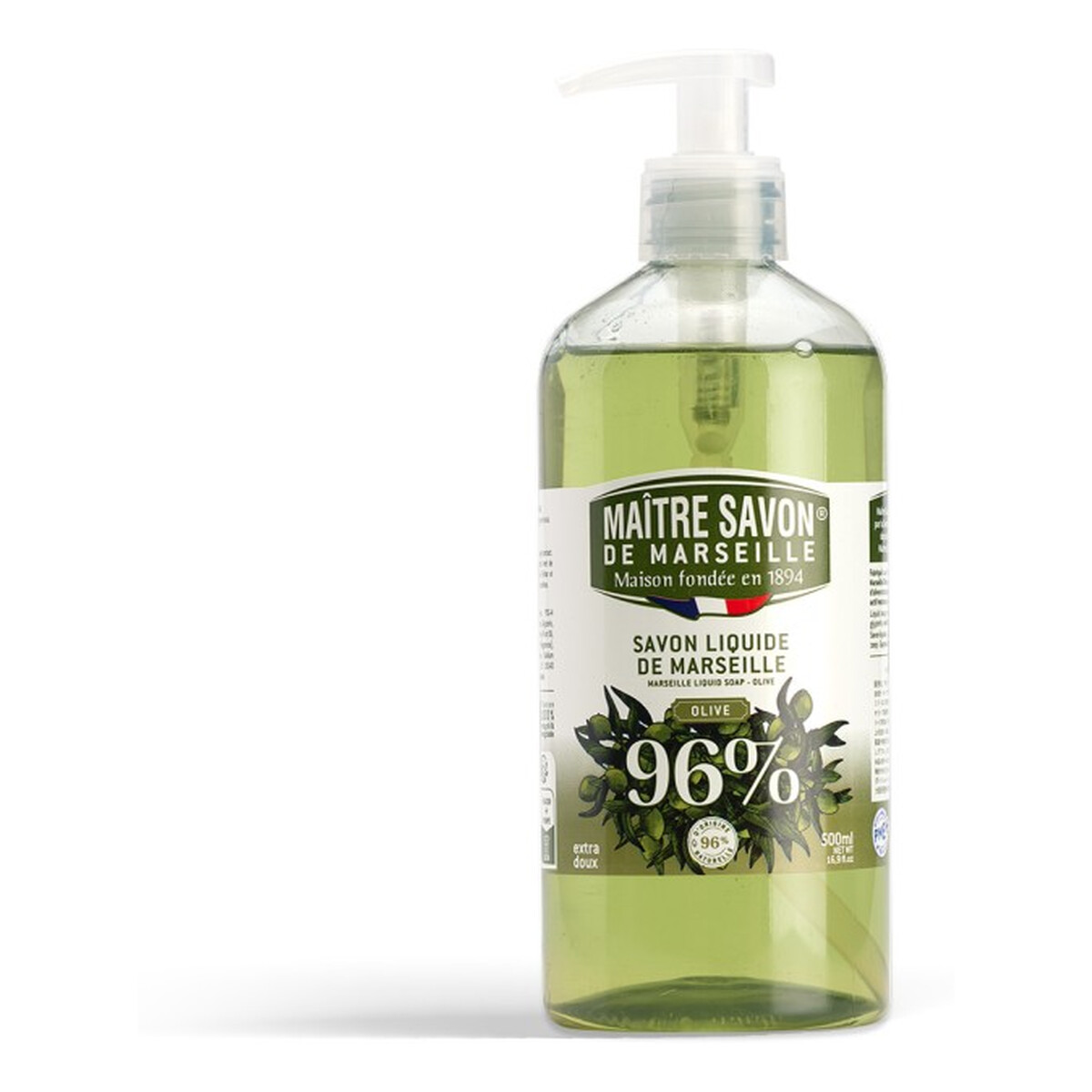 Maitre Savon Mydło Marsylskie w płynie Oliwka 500ml