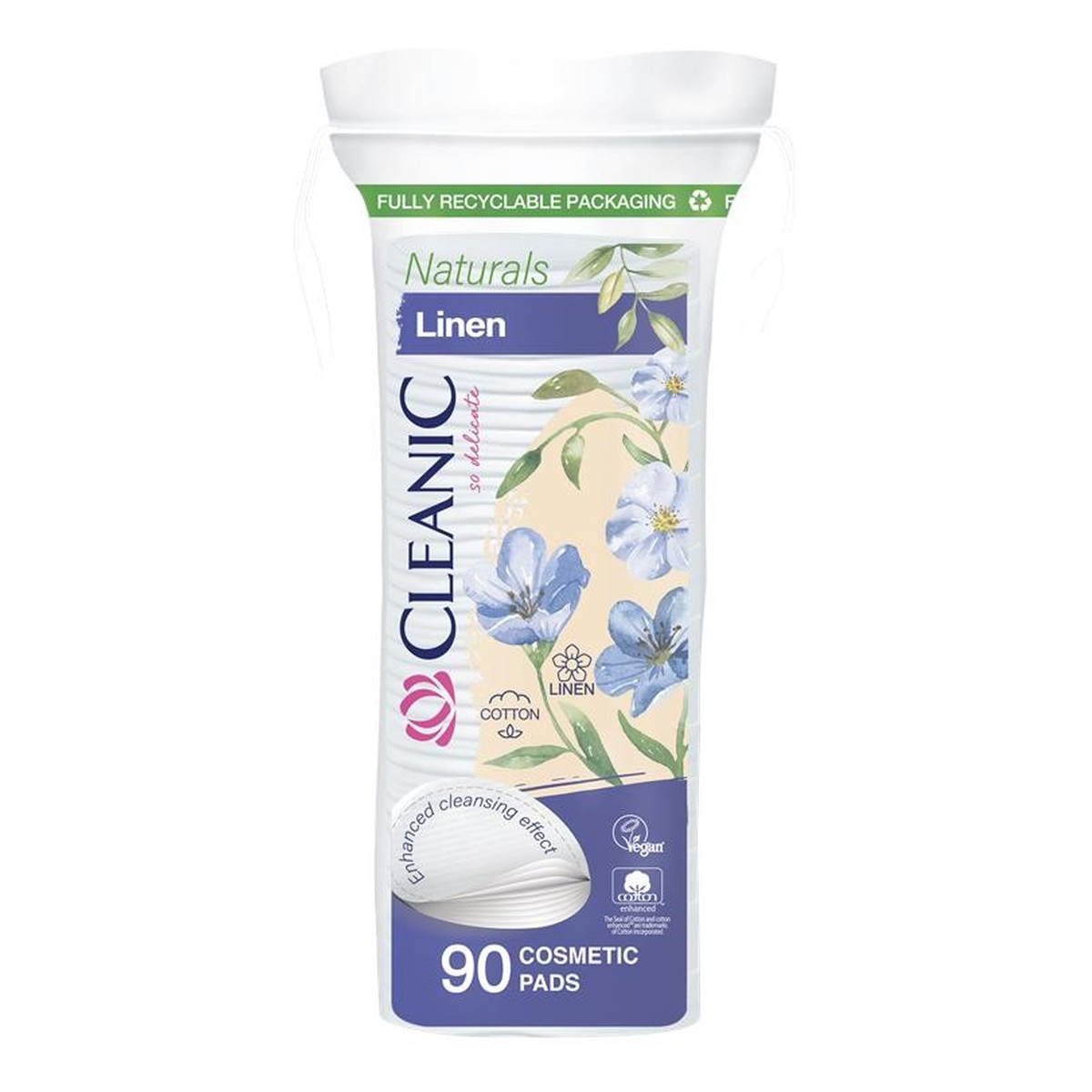 Cleanic Patyczki higieniczne Naturals Linen 90szt