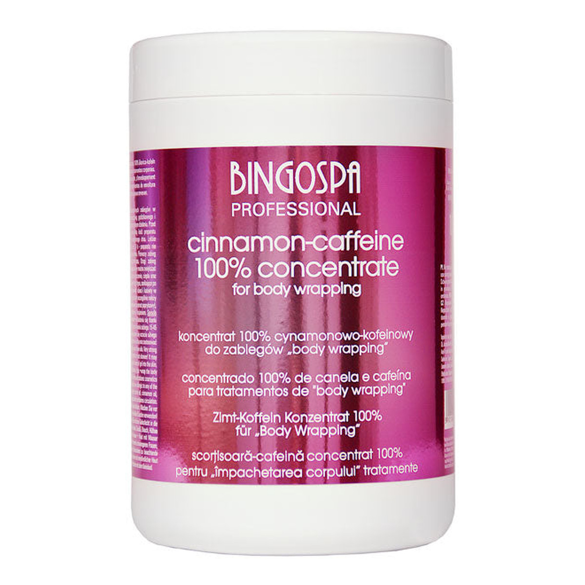BingoSpa Professional Koncentrat 100% cynamonowo-kofeinowy do zabiegów body wrapping 1000ml