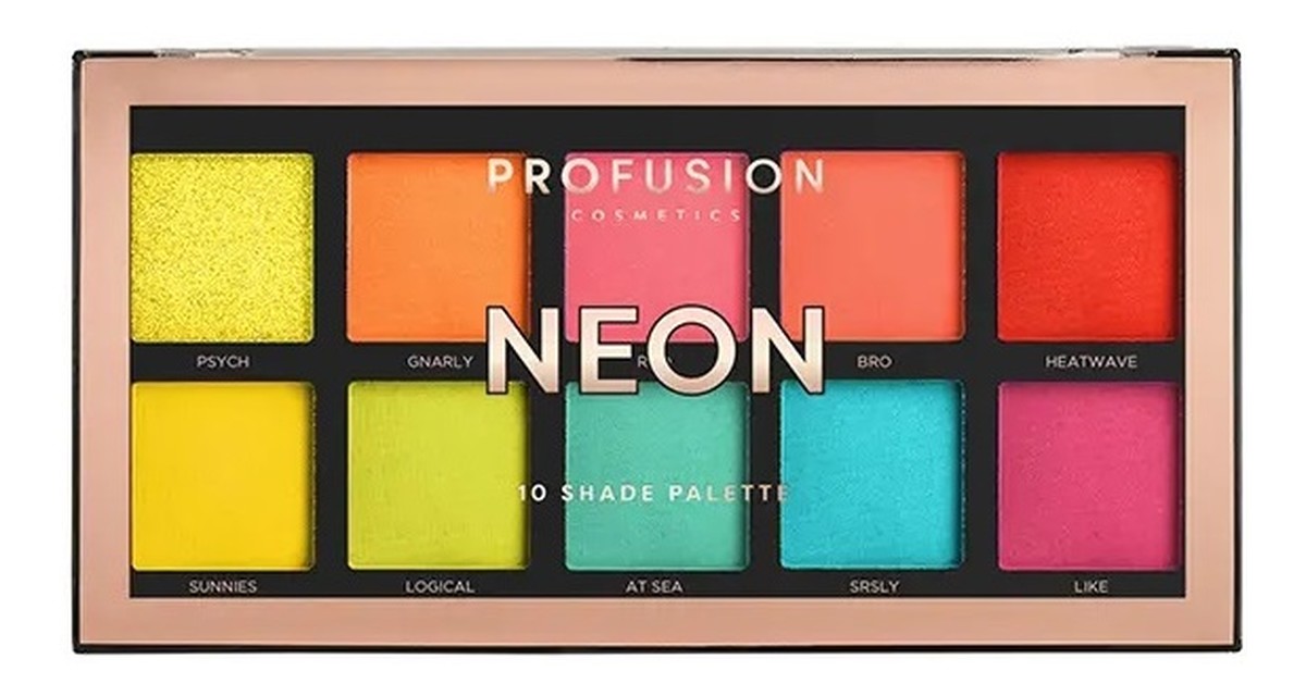 Neon eyeshadow palette paleta 10 cieni do powiek