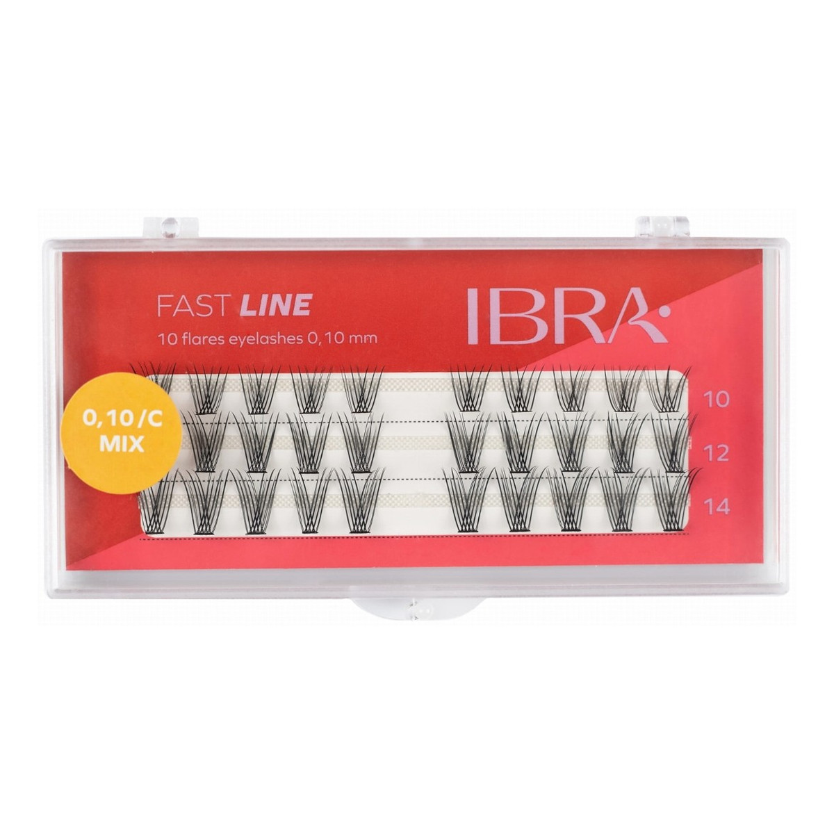 Ibra Kępki rzęs FAST LINE 0.10/C - Mix (10,12,14mm) 1op