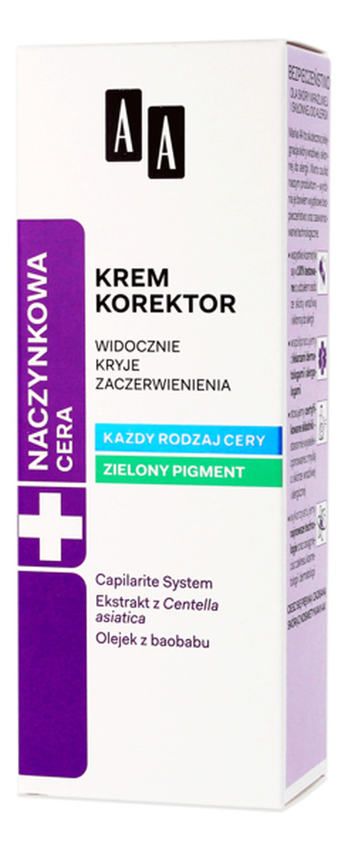 Krem korektor kryjący zaczerwienienia