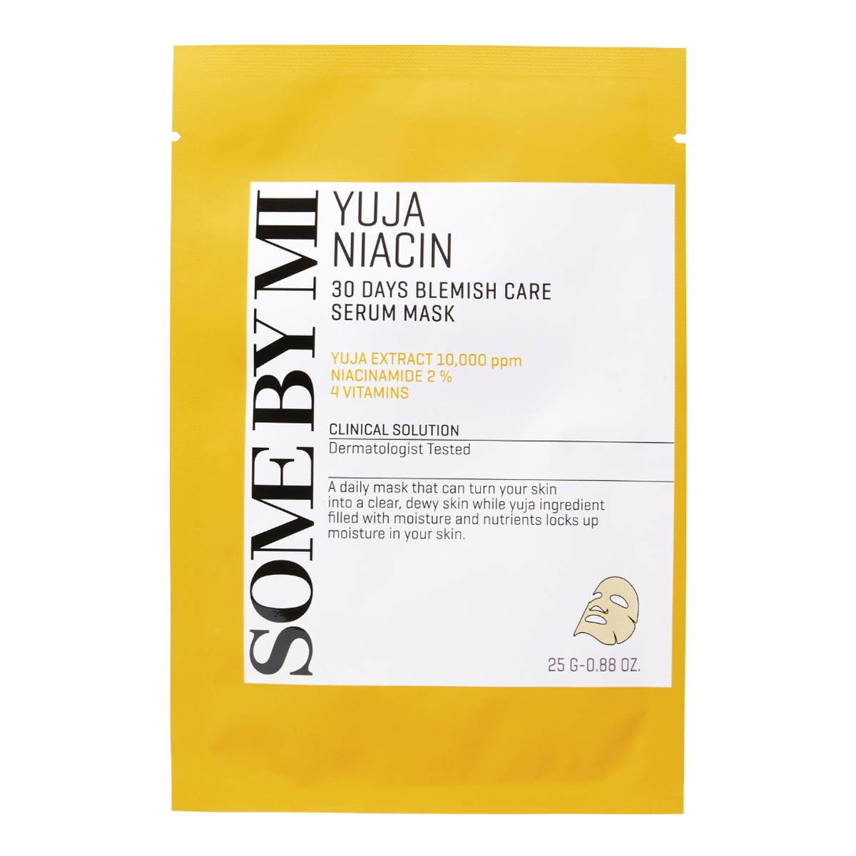 Some By Mi Yuja niacin blemish care serum mask rozjaśniająca maska-serum w płachcie 25g