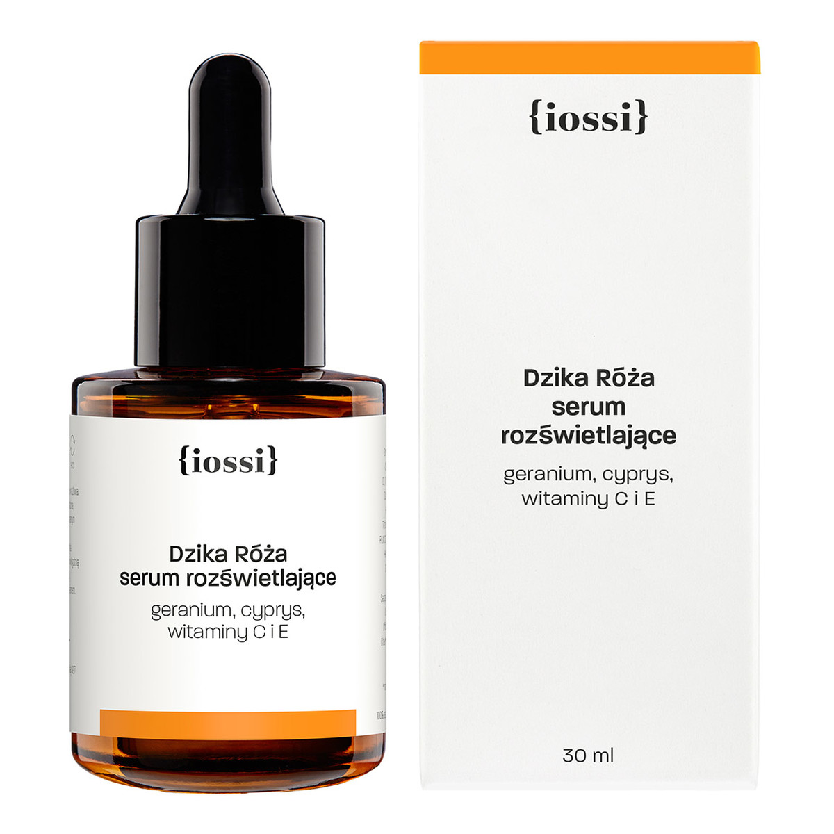 Iossi Dzika Róża Serum rozświetlające z geranium cyprysem i witaminami C i E 30ml