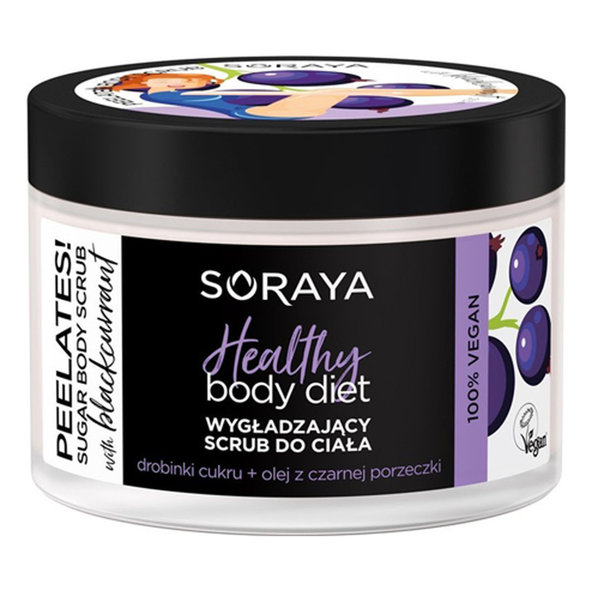 Soraya HEALTHY BODY DIET Peeling czarna porzeczka 200g
