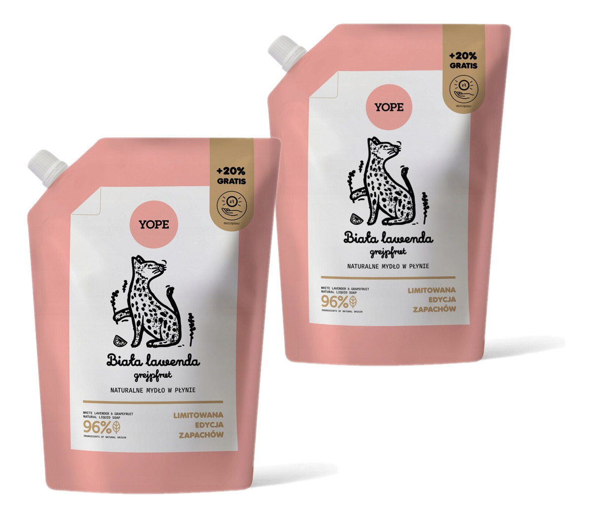 Mydło w płynie refill biała lawenda grejpfrut 2x600ml