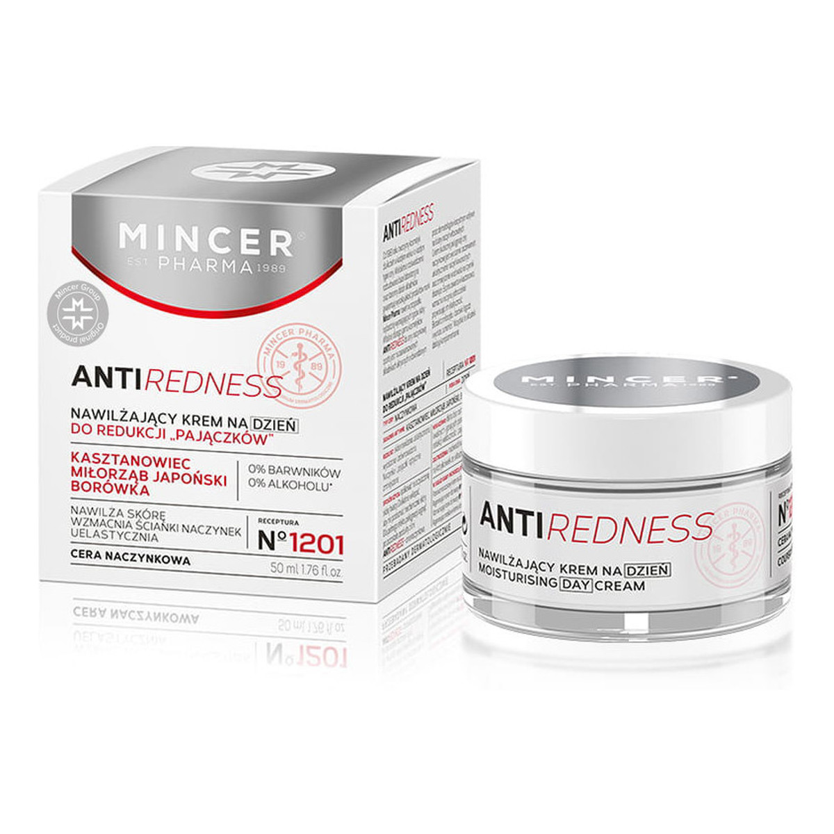 Mincer Pharma Anti Redness Krem nawilżający na dzień do redukcji "pajączków" 1201 50ml