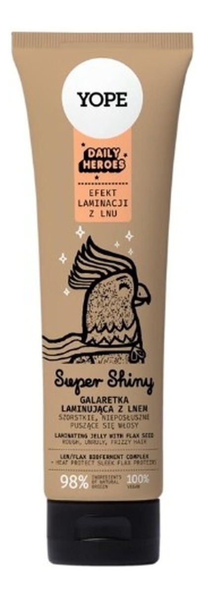 Super Shiny laminująca Galaretka do włosów z lnem