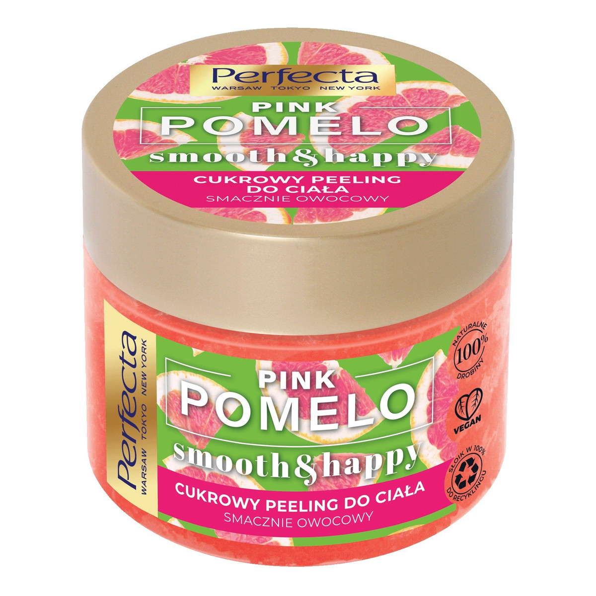 Perfecta Pomelo Pink Cukrowy Peeling do ciała - wygładzający 300g