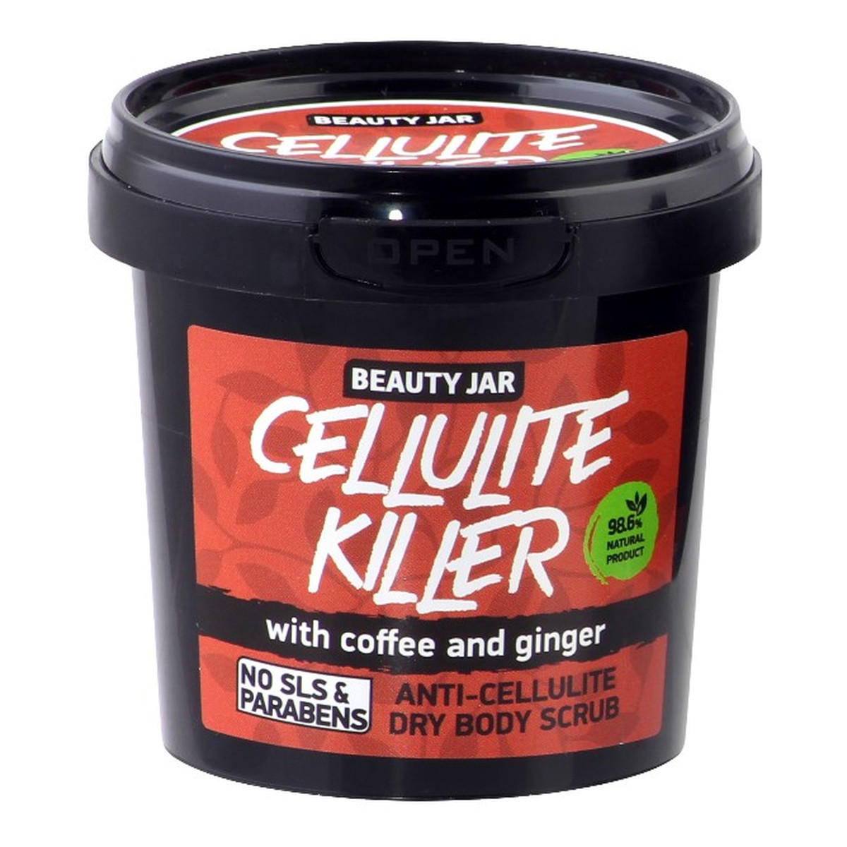 Beauty Jar cellulite killer Antycellulitowy suchy peeling do ciała z kawą i proszkiem z korzenia imbiru 200g