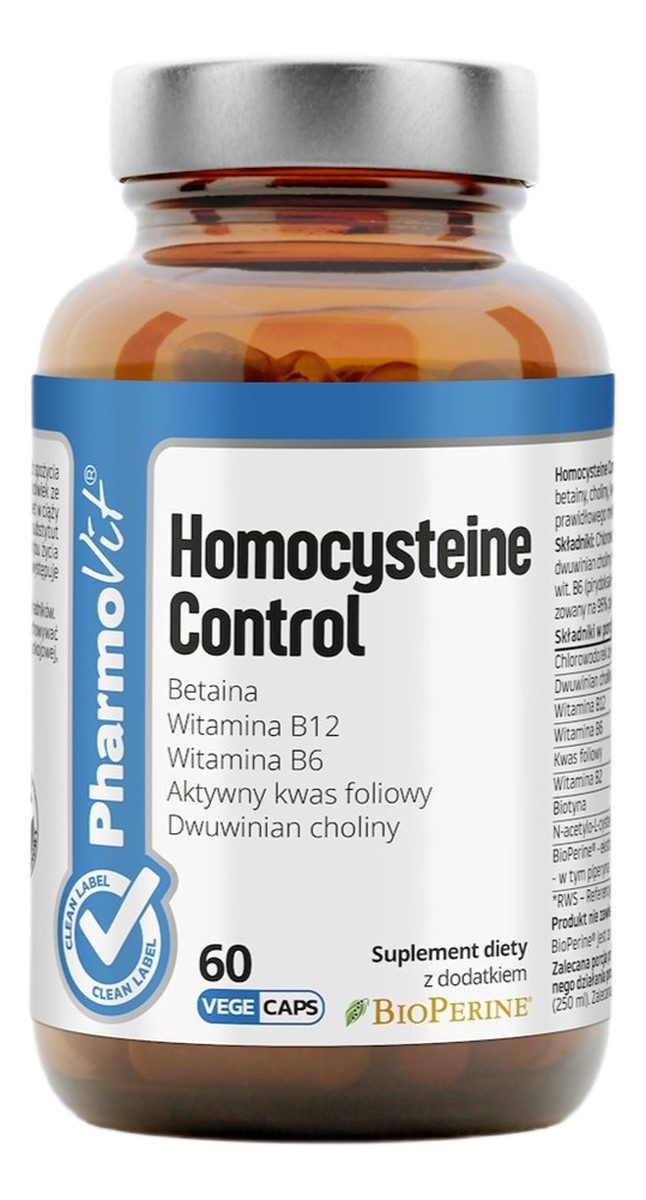 Homocysteine Control suplement diety 60 kapsułek